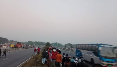 শিবচরে এক্সপ্রেসওয়েতে বাসচাপায় পথচারী নিহত